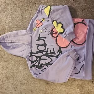 Girls purple Zara hoodie sweatshirt size 13-14 not without me